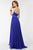 Alyce Paris - Sparkly Waistband Strapless Evening Gown 6545 in Blue