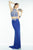 Alyce Paris  - 6548 Two Piece Crystal Embellished Long Dress in Blue