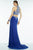 Alyce Paris  - 6548 Two Piece Crystal Embellished Long Dress in Blue