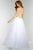Alyce Paris  - 6574 Strapless Beaded A Line Ballgown in White and Gold
