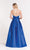 Alyce Paris  - 6881 Ruched Sweetheart Mikado Ballgown in Blue