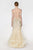 Cinderella Divine - AM018 Embellished Halter V-neck Mermaid Dress In Neutral