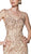 Cinderella Divine - AM186 Embellished Lace V-Neck Dress In Gold