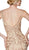 Cinderella Divine - AM186 Embellished Lace V-Neck Dress In Gold