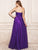 Angela and Alison - 21037 Strapless Ruched  Sweetheart Empire Gown in Purple