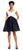 Adrianna Papell - Ruched V-Neck A-line Dress AP1D100072 in Black and White