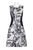 Adrianna Papell - AP1D100412 Sleeveless Print Sheath Short Dress In Black and White