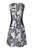 Adrianna Papell - AP1D100412 Sleeveless Print Sheath Short Dress In Black and White