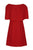 Adrianna Papell - AP1D100716 Popover Cape Crepe Shift Dress in Red