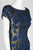 Adrianna Papell - AP1D101402 Short Sleeve Metallic Jacquard Dress In Blue and Print