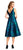 Adrianna Papell - Bateau Neck Floral Print Short Dress AP1E200381 in Blue and Multi-Color