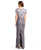 Adrianna Papell - Bateau Neckline Floral Lace Dress AP1E200393 in Silver and Gray