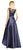 Adrianna Papell - AP1E200402 Lace Illusion Pleated High Low Dress in Blue