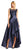 Adrianna Papell - Embellished Bateau Neckline High Low Dress AP1E200402 in Blue