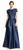 Adrianna Papell - Sequined Pleated Long Dress AP1E200445 in Blue