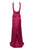 Adrianna Papell - AP1E203395 Sleek Plunging V-neck Trumpet Dress In Red