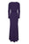 Adrianna Papell - AP1E204090 Long Sleeve Ruched Jersey Sheath Dress In Purple