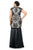 Tadashi Shoji - Cap Sleeve Intricate Motif Convertible Dress In Black and White