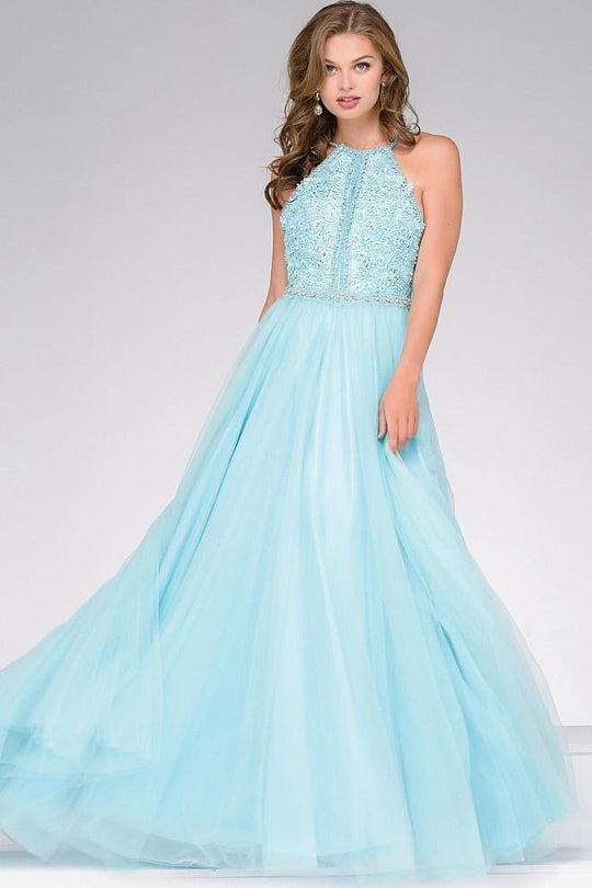 Embellished Bodice Tulle Prom Dress 47453
