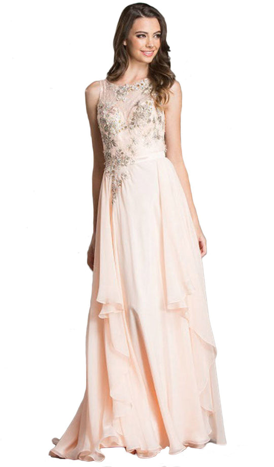 Long Flowy A-Line Prom Dress