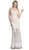 Long Sheath Gown with Sheer Illusion Skirt