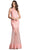Long Sheath Gown with Sheer Illusion Skirt