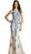 Sheer Lace Fitted Evening Dress