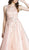 Beaded Floral A-Line Evening Gown