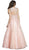 Beaded Floral A-Line Evening Gown