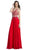 Illusion Halter A-Line Evening Dress
