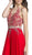 Illusion Halter A-Line Evening Dress