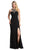 Fitted Evening Dress with Slit