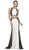 Two Piece Halter Open Back Evening Dress