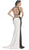 Two Piece Halter Open Back Evening Dress