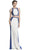 Two Piece Halter Open Back Evening Dress