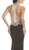 Embellished Sheer Fitted Evening Dress