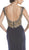 Gold Embellished Evening Dress with Slit