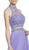 Beaded High Halter A-Line Evening Dress