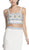 Beaded Two Piece Sheath Evening Dress
