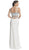 Beaded Two Piece Sheath Evening Dress