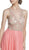 Sheer Embellished A-Line Evening Dress