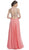 Sheer Embellished A-Line Evening Dress