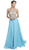 Sheer Embellished A-Line Evening Dress