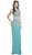 Two Piece Sheer Embellished Evening Dress
