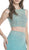 Two Piece Sheer Embellished Evening Dress