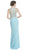 Crystal Embellished Sheath Evening Dress