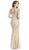 Sleeveless Sequined Sheath Evening Dress