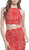 Two Piece Lace Evening Dress with Slit