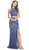 Two Piece Lace Evening Dress with Slit
