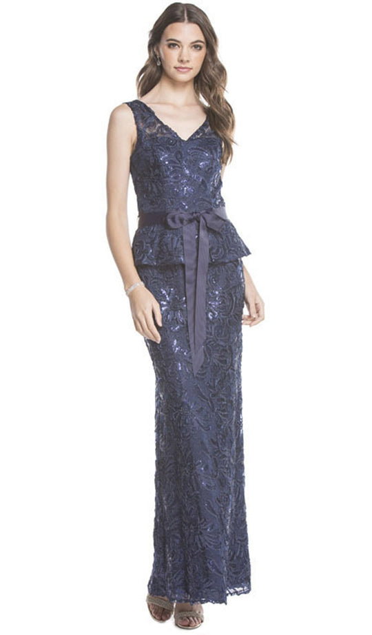 Sleeveless Peplum Evening Dress